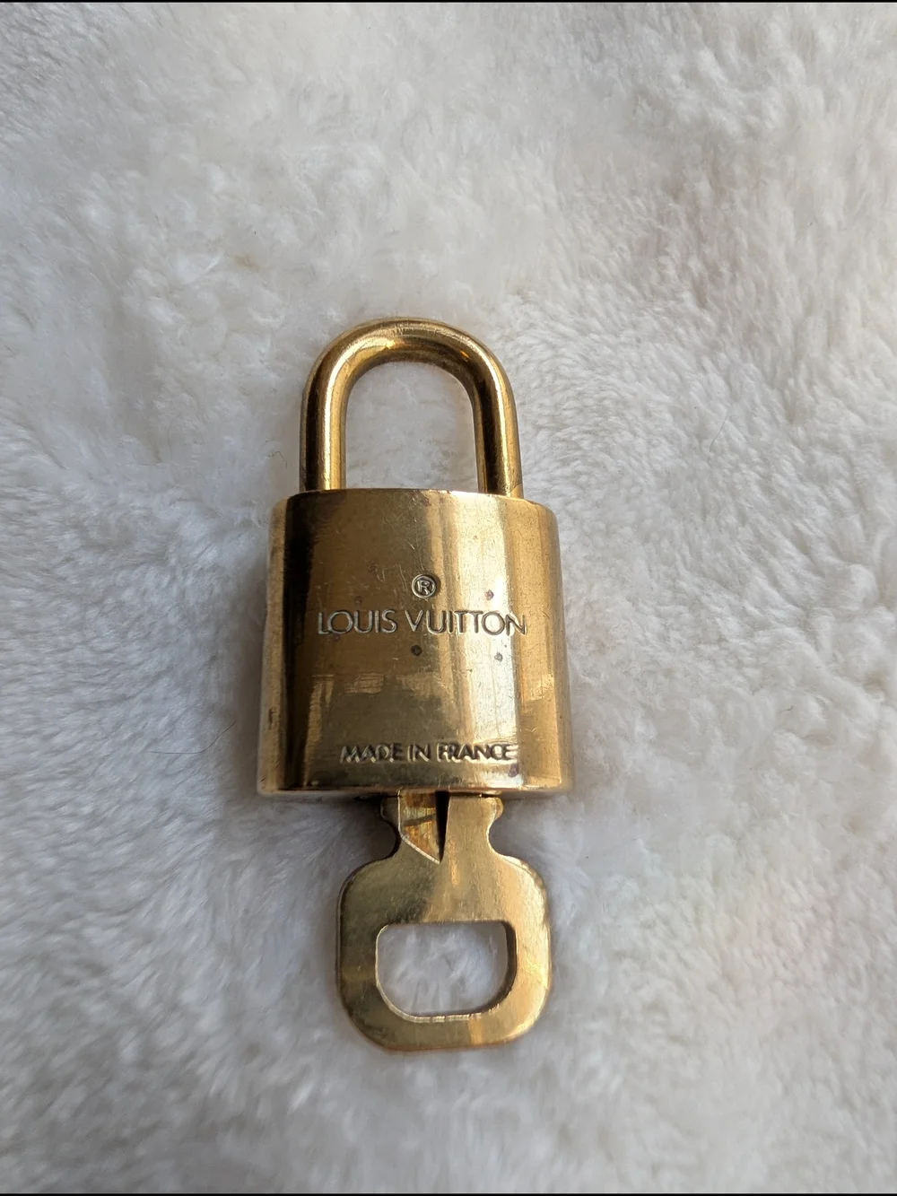 Louis Vuitton Gold Padlock and Key